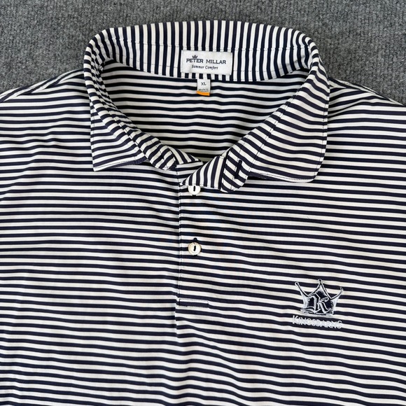 Peter Millar Other - Peter Millar Summer Comfort Kingsbarns Golf Polo Shirt Mens XL Blue White